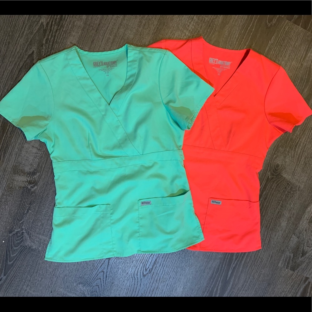 NEON greys anatomy scrubs XS